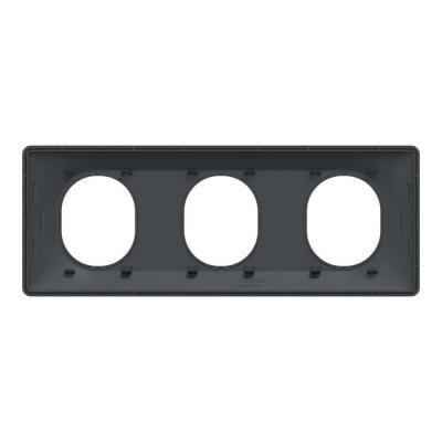  Plaque 3 postes Hor 71mm Anth 