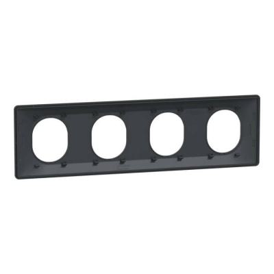  Plaque 4 postes Hor 71mm Anth 