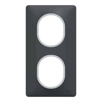  Plaque 2 post Vert 71mm Ant Ag 