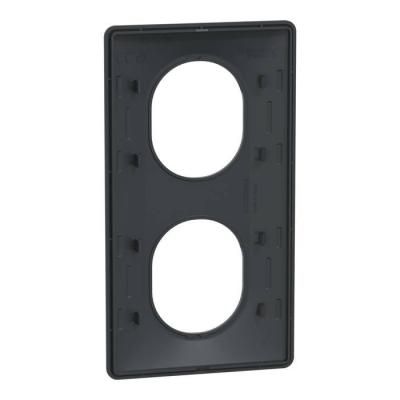  Plaque 2 postes Vert 71mm Anth 