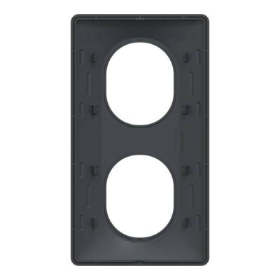  Plaque 2 postes Vert 71mm Anth 