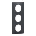  Plaque 3 postes Vert 71mm Anth 