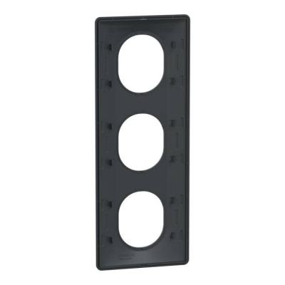  Plaque 3 postes Vert 71mm Anth 