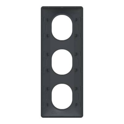  Plaque 3 postes Vert 71mm Anth 