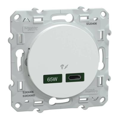  O2011 Chargeur USB C 65W Blanc 