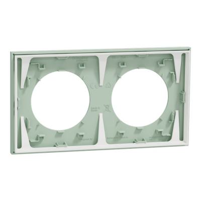  Odace plaque 2 postes vert jad 