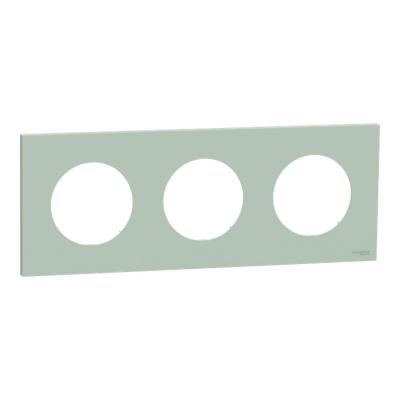  Odace plaque 3 postes vert jad 