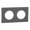  Odace plaque 2 postes gris bas 