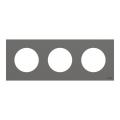  Odace plaque 3 postes gris bas 