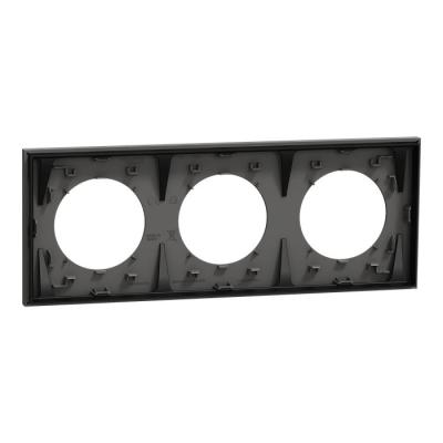  Odace plaque 3 postes gris bas 