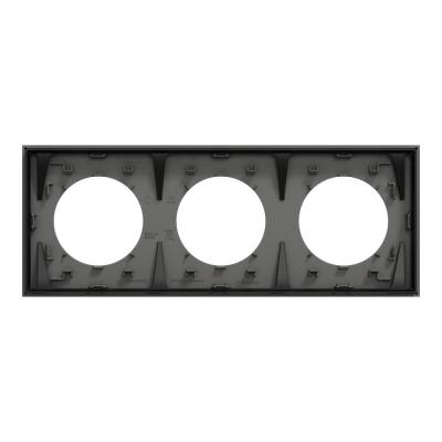  Odace plaque 3 postes gris bas 