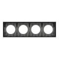  Odace plaque 4 postes gris bas 