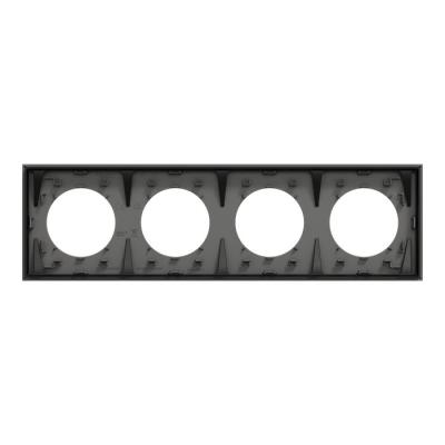  Odace plaque 4 postes gris bas 