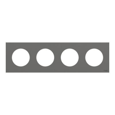  Odace plaque 4 postes gris bas 