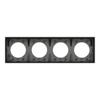 Odace plaque 4 postes gris bas 