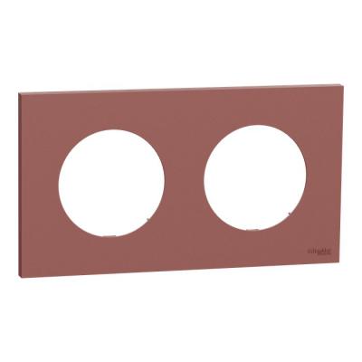  Odace plaque 2 postes rose gre 