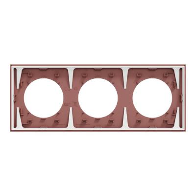  Odace plaque 3 postes rose gre 