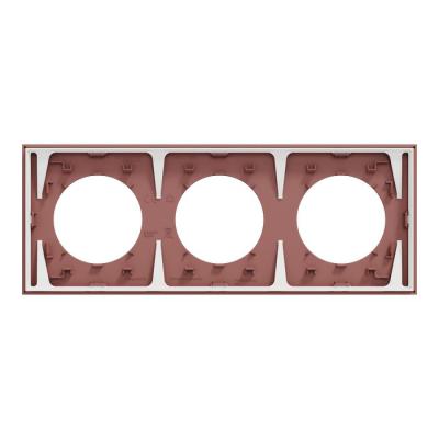  Odace plaque 3 postes rose gre 