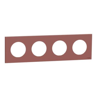  Odace plaque 4 postes rose gre 