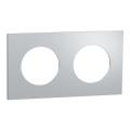 Odace M. plaque 2 postes Alumi 