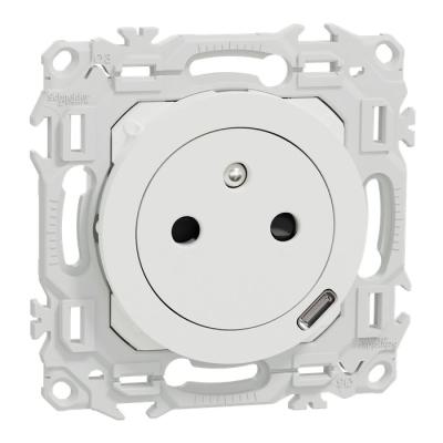  Odace 2P+T affleurante USB-C 1 
