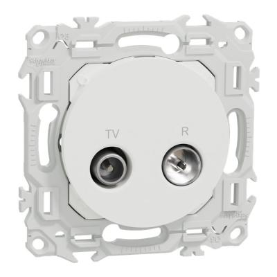  Odace prise TV/FM blanc 