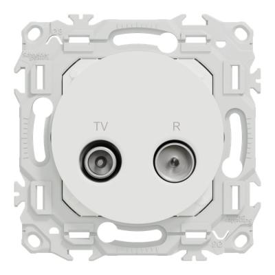  Odace prise TV/FM blanc 