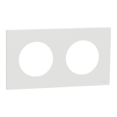  Odace plaque 2 postes blanc 