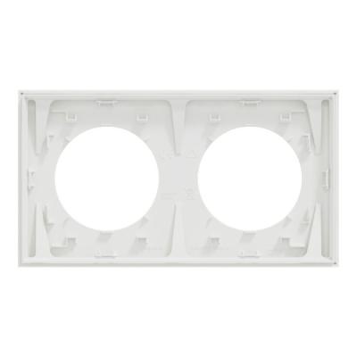  Odace plaque 2 postes blanc 