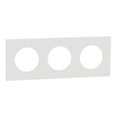  Odace plaque 3 postes blanc 