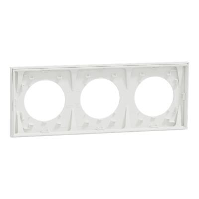 Odace plaque 3 postes blanc 
