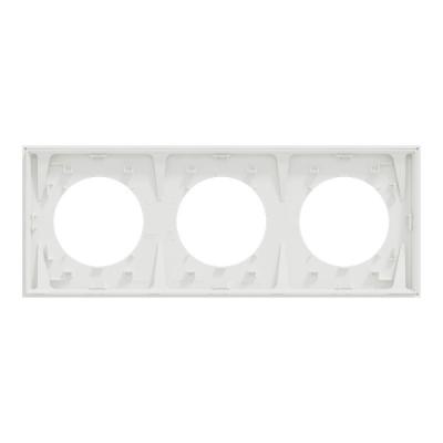  Odace plaque 3 postes blanc 