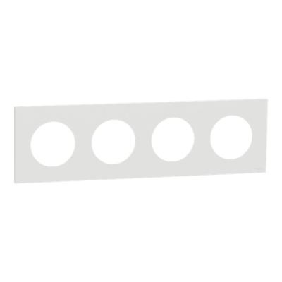  Odace plaque 4 postes blanc 