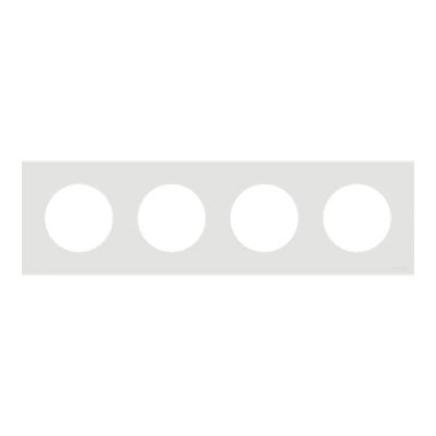  Odace plaque 4 postes blanc 