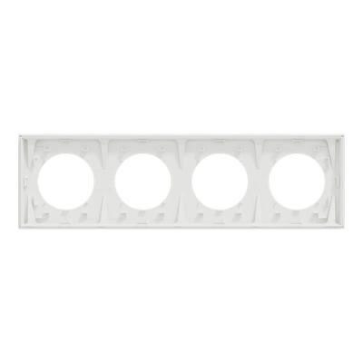  Odace plaque 4 postes blanc 