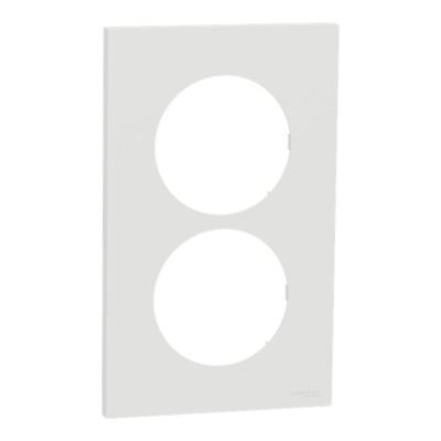  Odace plaque 2 postes 57mm bla 