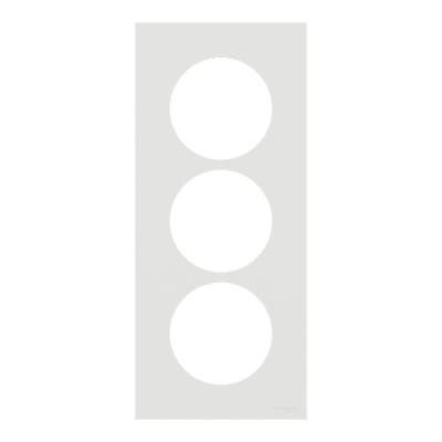  Odace plaque 3 postes 57mm bla 