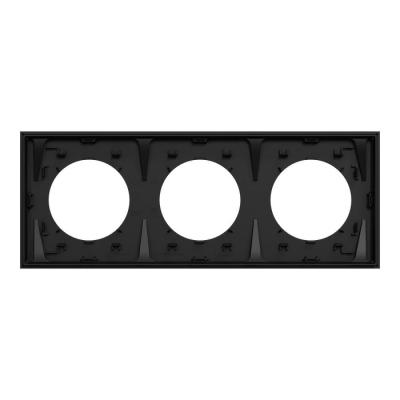  Odace plaque 3 postes noir 