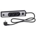  Multipr 3P 2USB 1,5m anthr/alu 