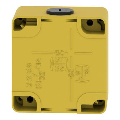  Boitier vide jaune non perc� 