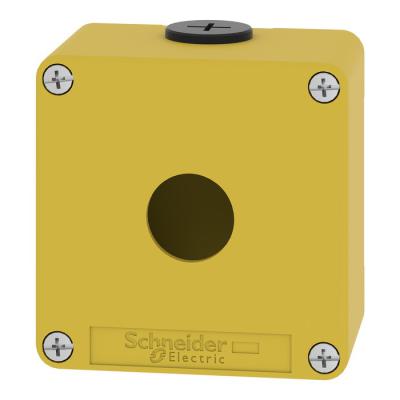  Boitier vide jaune 1 trou 22mm 