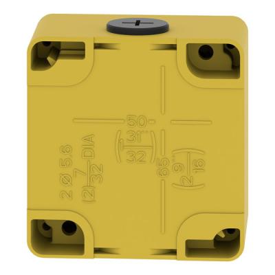  Boitier vide jaune 1 trou 22mm 