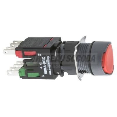  BOUTONPOUSSOIR ROUGE DIAM 