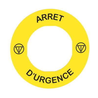 ETIQUETTE JAUNE ARRET D U 