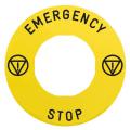  ETIQUETTE JAUNE EMERGENCY 