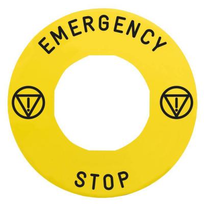  ETIQUETTE JAUNE EMERGENCY 