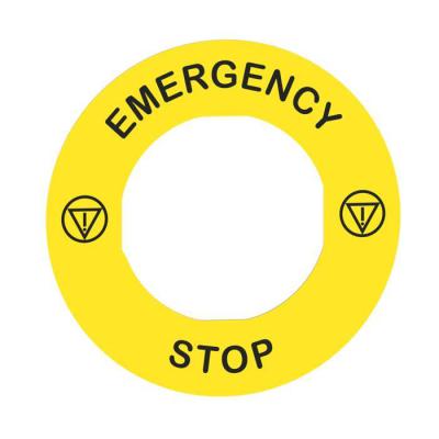  ETIQUETTE JAUNE EMERGENCY 