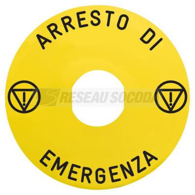  ETIQUETTE ARRESTO DI EMER 