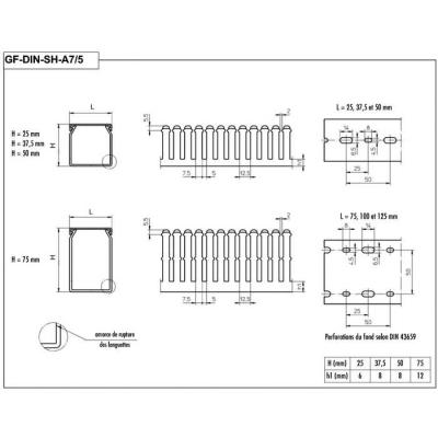  Couvercle GF-DIN-SH 75 
