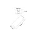  TUBE MINI R SPOT PLAFOND BLANC 